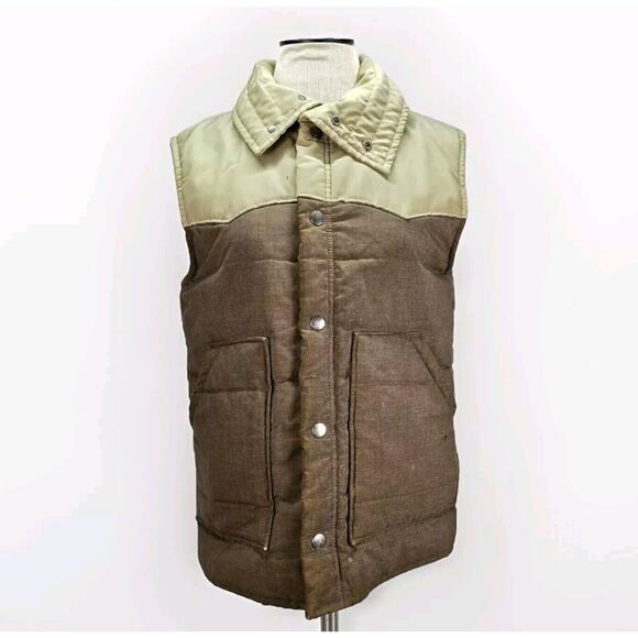 Vintage 70s 80s Vest‎ Small Snap Button Western Boho Countrycore USA - Picture 1 of 16